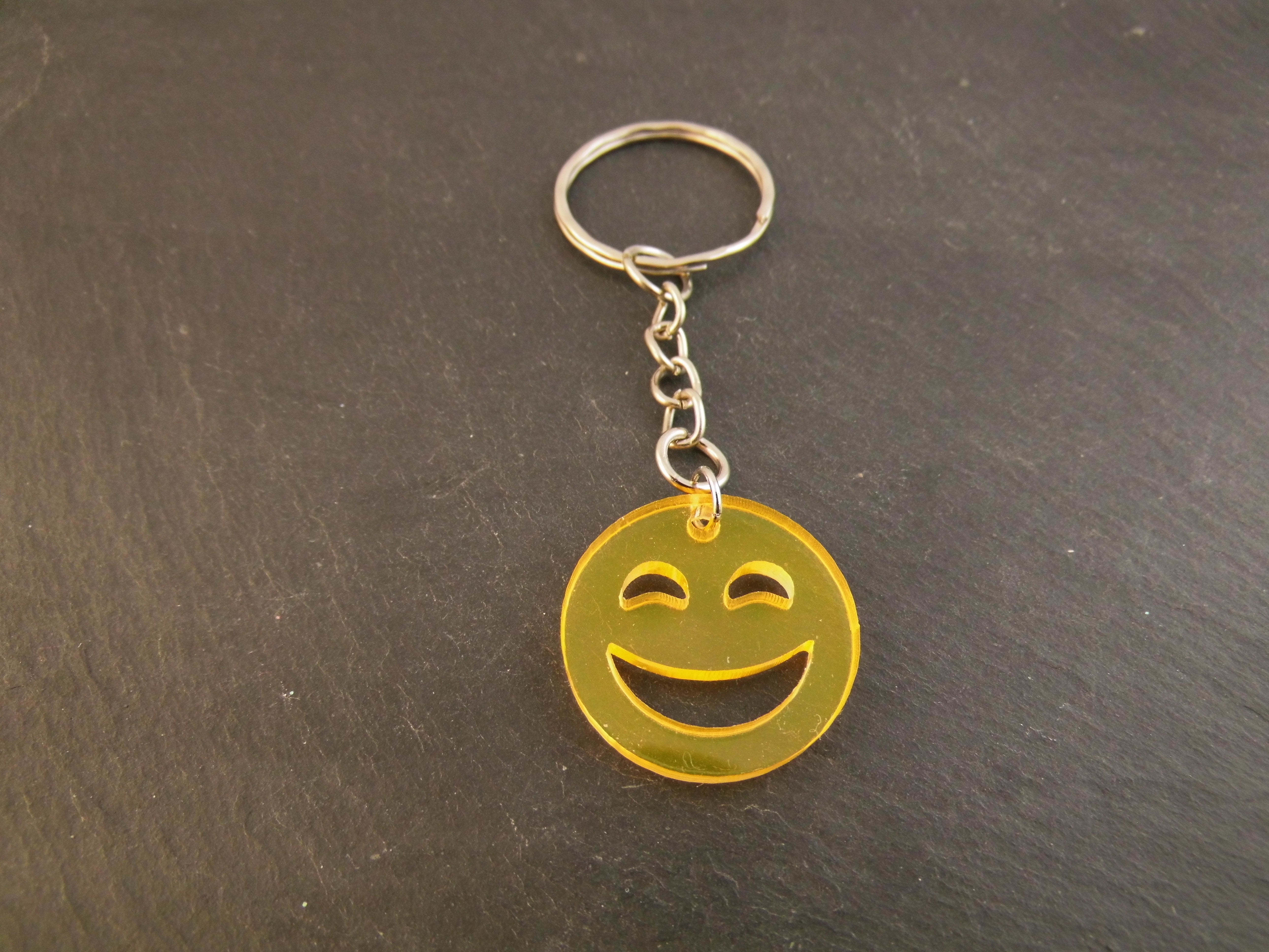 Schlüsselanhänger Smiley Lachendes Gesicht Taschenbaumler